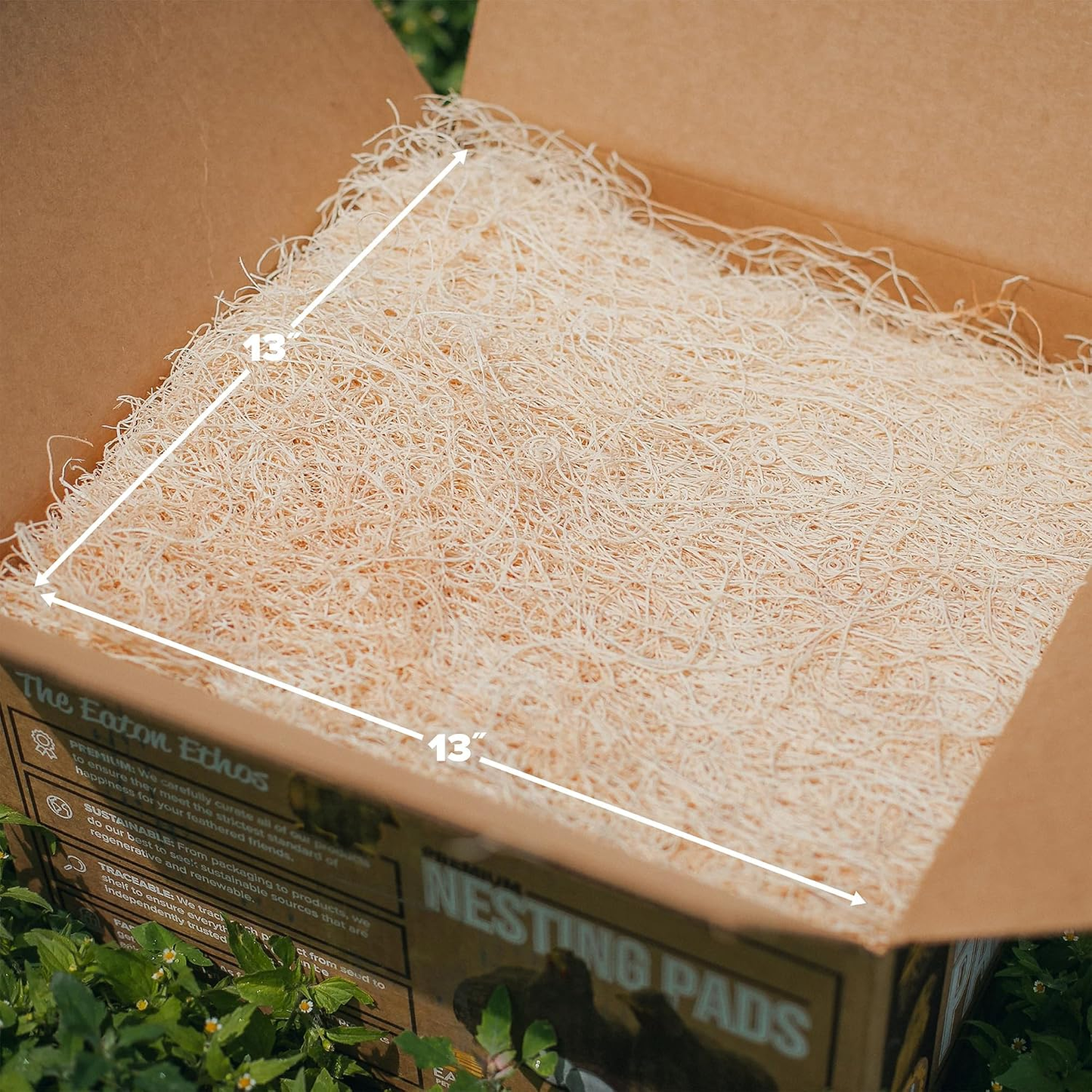 Pet and Pasture Nesting Pads for Laying Hens, 13" x 13", 10 Pack