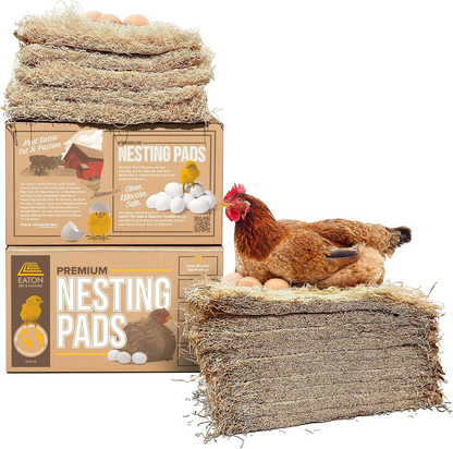Pet and Pasture Nesting Pads for Laying Hens, 13" x 13", 10 Pack