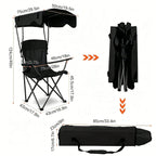 Portable Folding Camping Chair With Adjustable Sun Canopy
