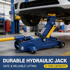 2 Ton Low Profile Hydraulic Floor Jack, 4000 Lbs Trolley Jack With Single Piston Pump, 5-1/8"–13" Lifting Range, Heavy Duty Steel Car Jack