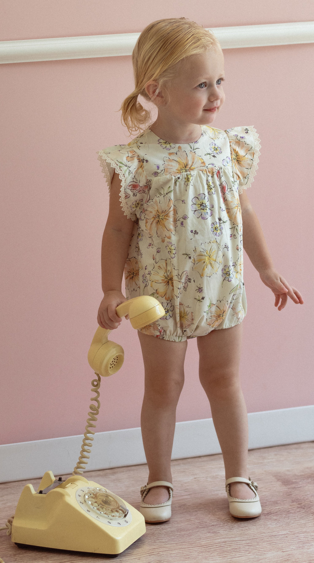 Belati Floral yellow romper