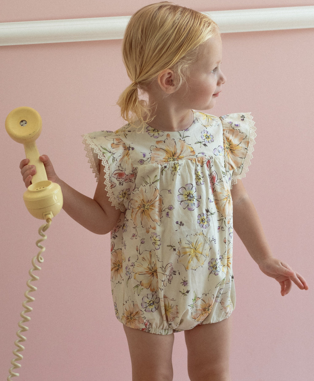 Belati Floral yellow romper