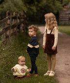 Birnham on the Sea Cable knit ecru sweater
