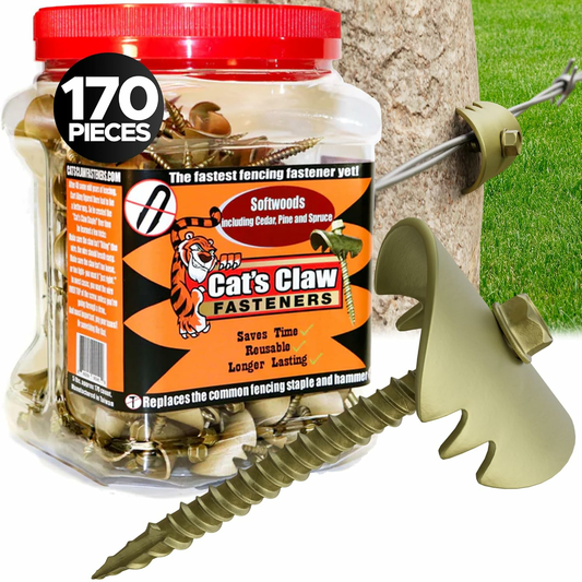 Cat’s Claw Fasteners 2 inch for Softwoods 170 Pieces Replaces The Common Fencing Staple Installs Fast