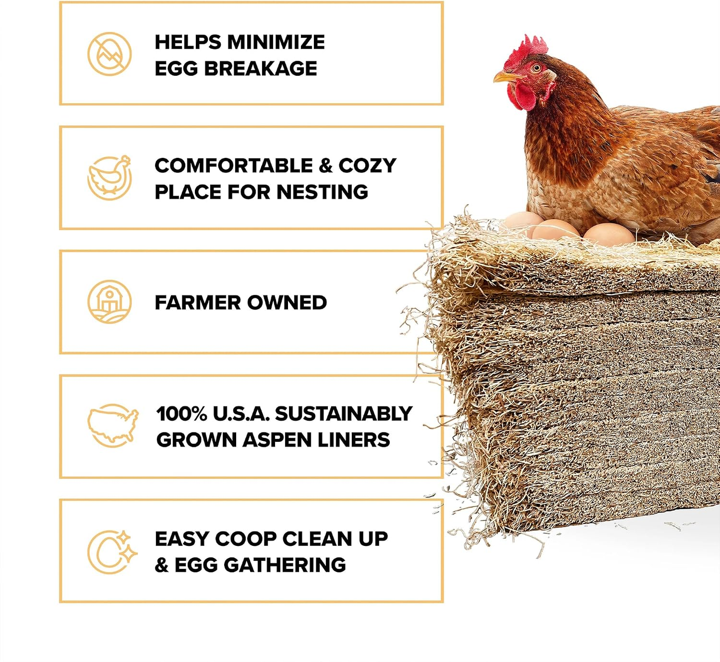 Pet and Pasture Nesting Pads for Laying Hens, 13" x 13", 10 Pack