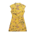 Cheongsam Dress with Jacquard Pattern - Elegant Slim Fit Qipao