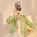 Chinese Style Stand Collar Lace Cardigan with Heavy Sequins Embroidery Seven-Quarter Sleeve Loose Thin Short Jacket