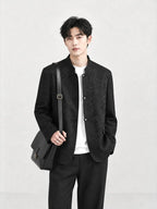 Chinese Style Stand Collar Men's Wedding Suit Jacket & Pants