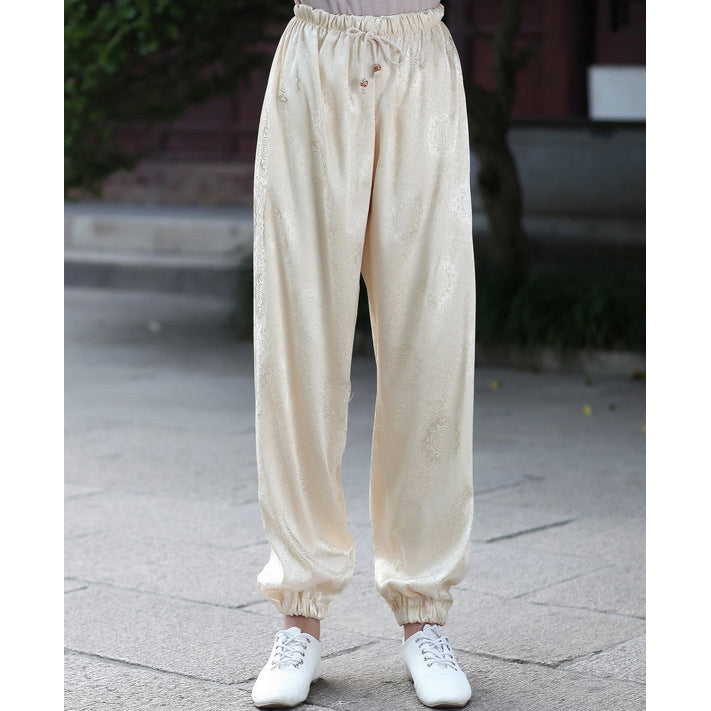 Auspicious Pattern Silk Blend Women's Traditional Chinese Tai Chi Suit