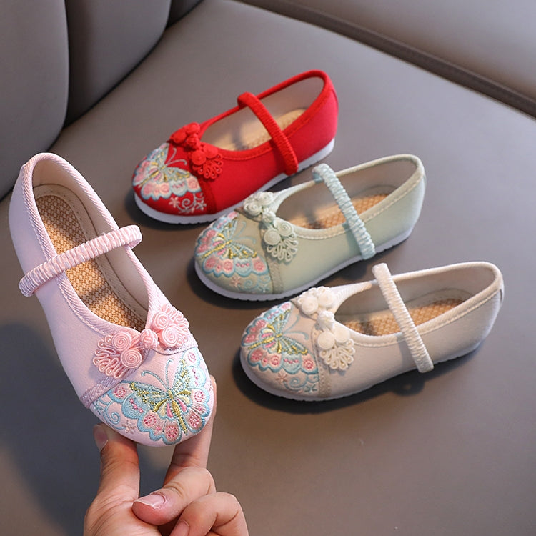 Butterfly Embroidery Traditional Girls' Chinese Shoes Dancing Shoes