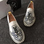 Auspicious Embroidery Traditional Chinese Casual Shoes Loafers