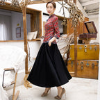 3/4 Sleeve Floral Watered Gauze Cheongsam Top Retro Chinese Blouse