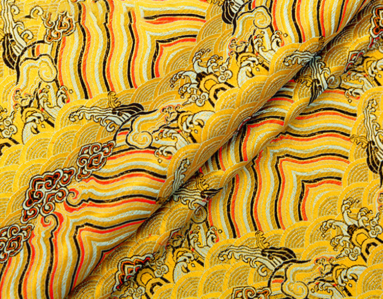Auspicious Clouds Pattern Brocade Fabric for Chinese Clothes Cushion Covers