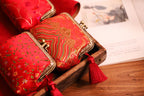 Auspicious Clouds Pattern Multi-Level Brocade Chinese Purse Wallet