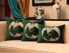 Crane Embroidery Velvet Traditional Chinese Cushion Covers