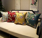Bird & Floral Embroidery Brocade Traditional Chinese Cushion Cover Pillow Case