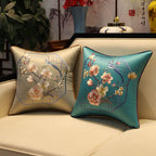 Bird & Plum Blossom Embroidery Brocade Traditional Chinese Cushion Cover