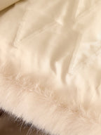 Faux Fox Fur Chinese-Style Mid-Length Down Coat