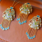 Cloisonne with Tassels Pendant Gilding Necklace