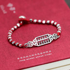 Abacus Designed Pendant Sterling Silver Bracelet Couple Bracelet