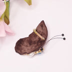 Butterfly Shape Embroidery with Sequins Gilding Brooch