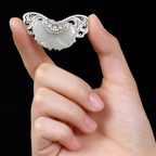Auspicious Cloud Designed Jade Sterling Silver Brooch