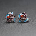 Cloisonne Auspicious Cloud Designed Chinese Style Earrings