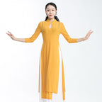 Elegant Chinese Style Yoga Wear Dance Costume with Pant Skirt