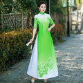 Elegant and Graceful Vietnamese Ao Dai Authentic Modified Summer Long