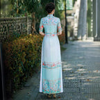 Elegant and Graceful Vietnamese Ao Dai Authentic Modified Summer Long