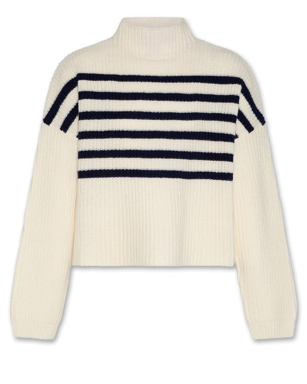 AO76 Mock Neck Stripe Sweater