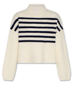 AO76 Mock Neck Stripe Sweater
