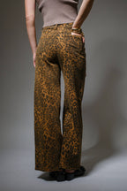Blue B Dark Leopard Print Cut-Out Rhinestone Jeans