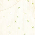 Bebe Jolee Pointelle wrap green floral footie set