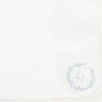 Bebe Jolee Embroidered blue trim blanket