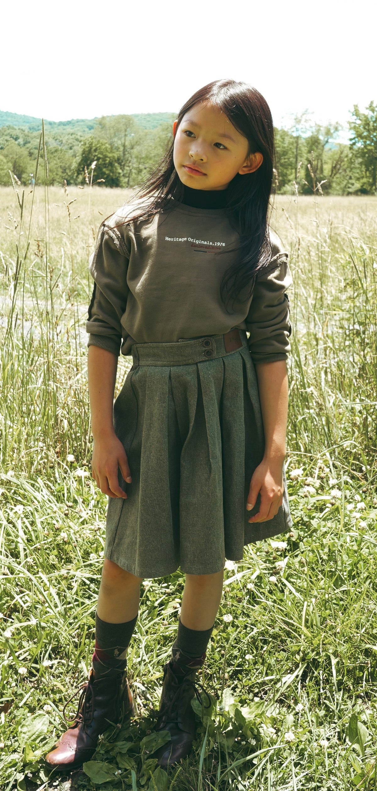 Calla Lili Heritage green skirt