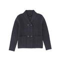 Bamboo Wide ribbed knit double breasted cardigan