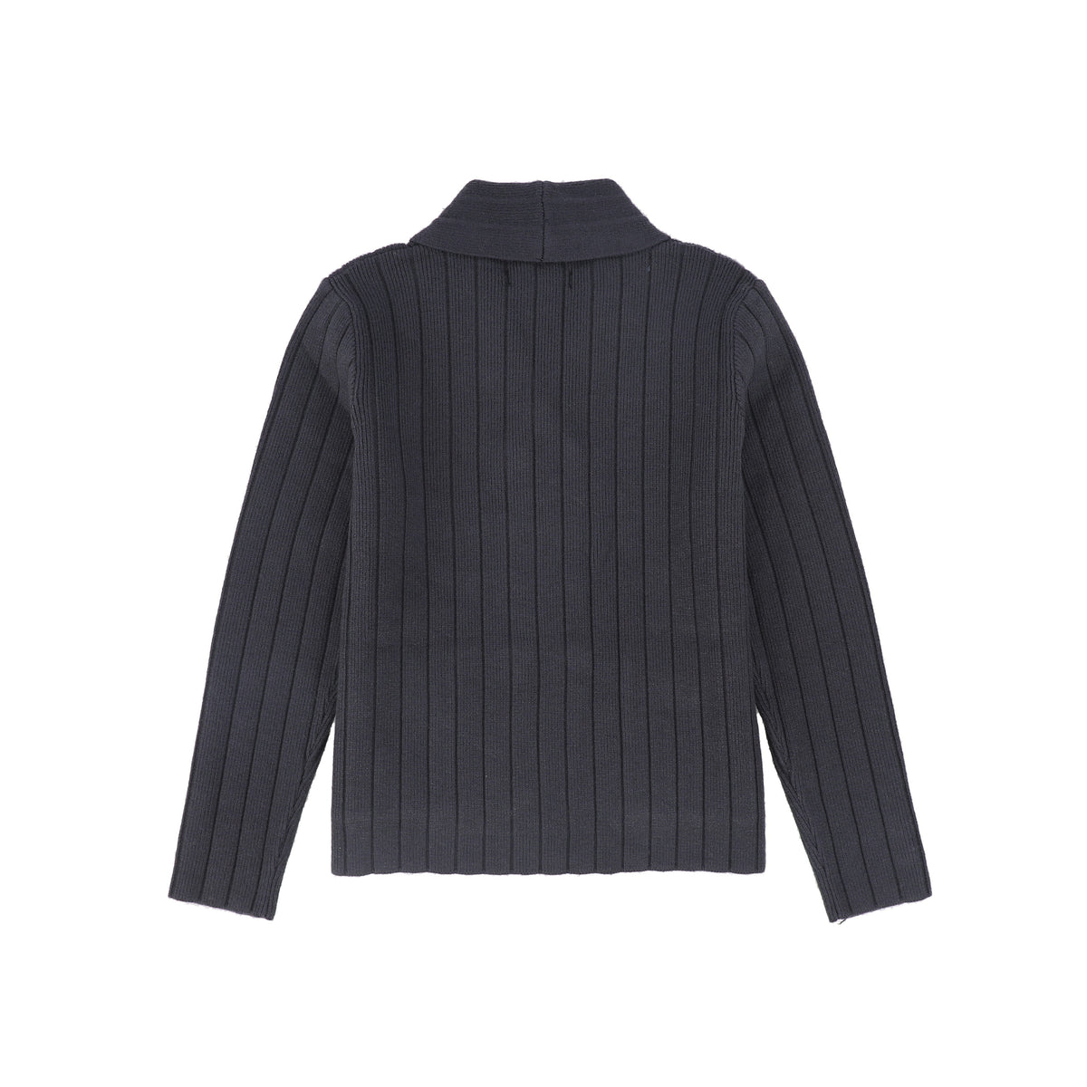 Bamboo Wide ribbed knit double breasted cardigan