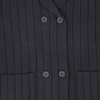 Bamboo Wide ribbed knit double breasted cardigan