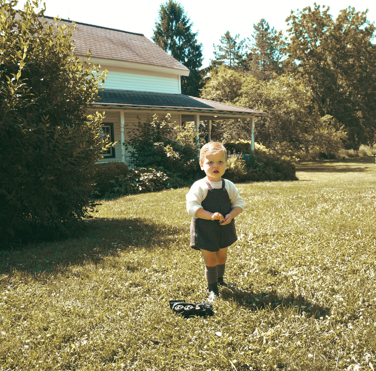 Calla Lili Tweed boy romper