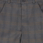 Bamboo Fitted plaid pants