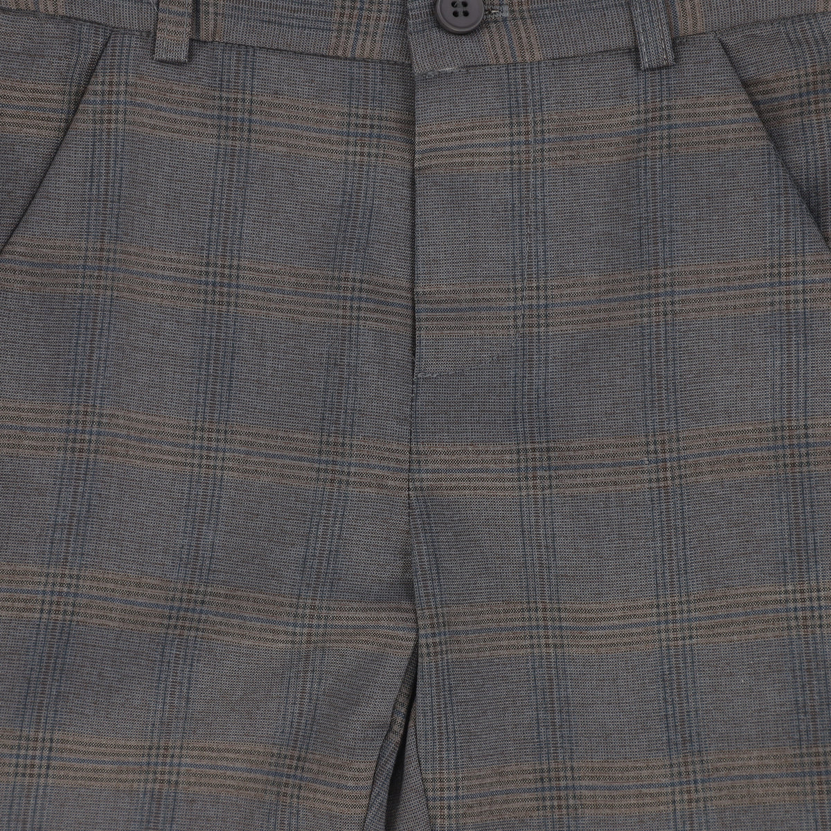 Bamboo Fitted plaid pants