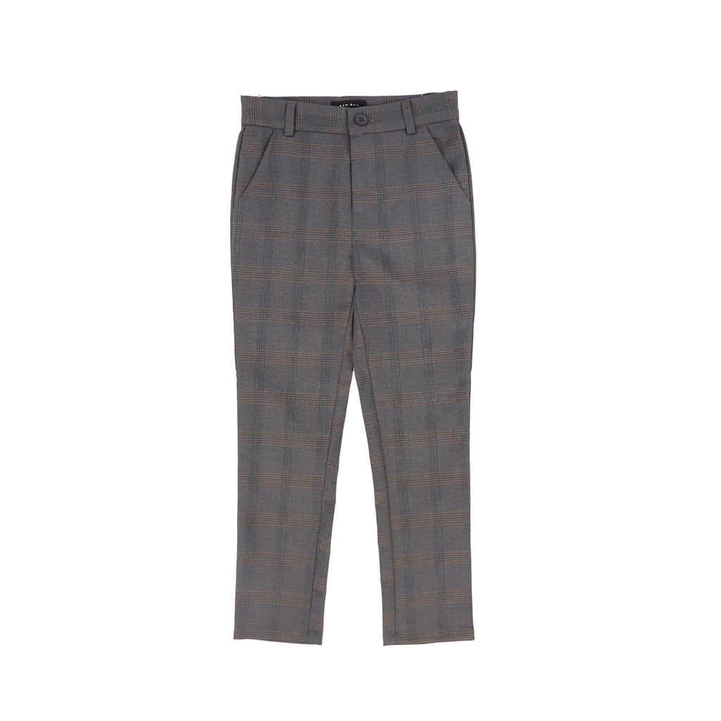 Bamboo Fitted plaid pants