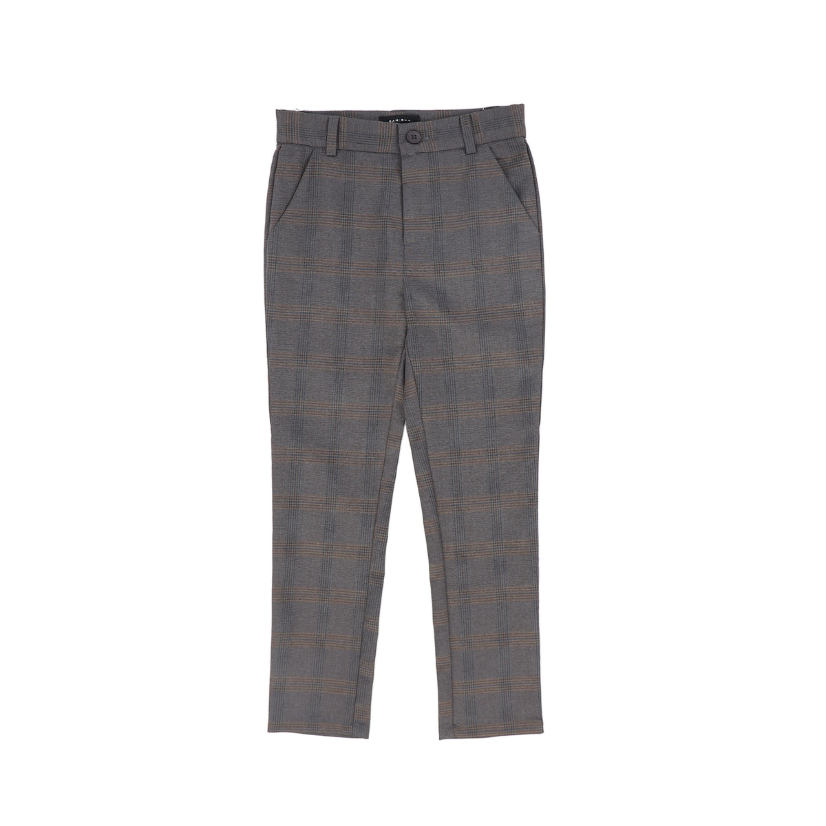 Bamboo Fitted plaid pants