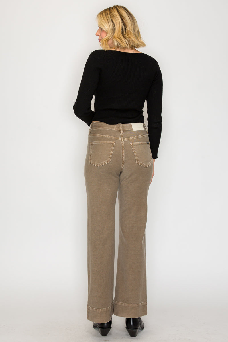 Brown Tummy Control High Rise Holly Flare Jeans