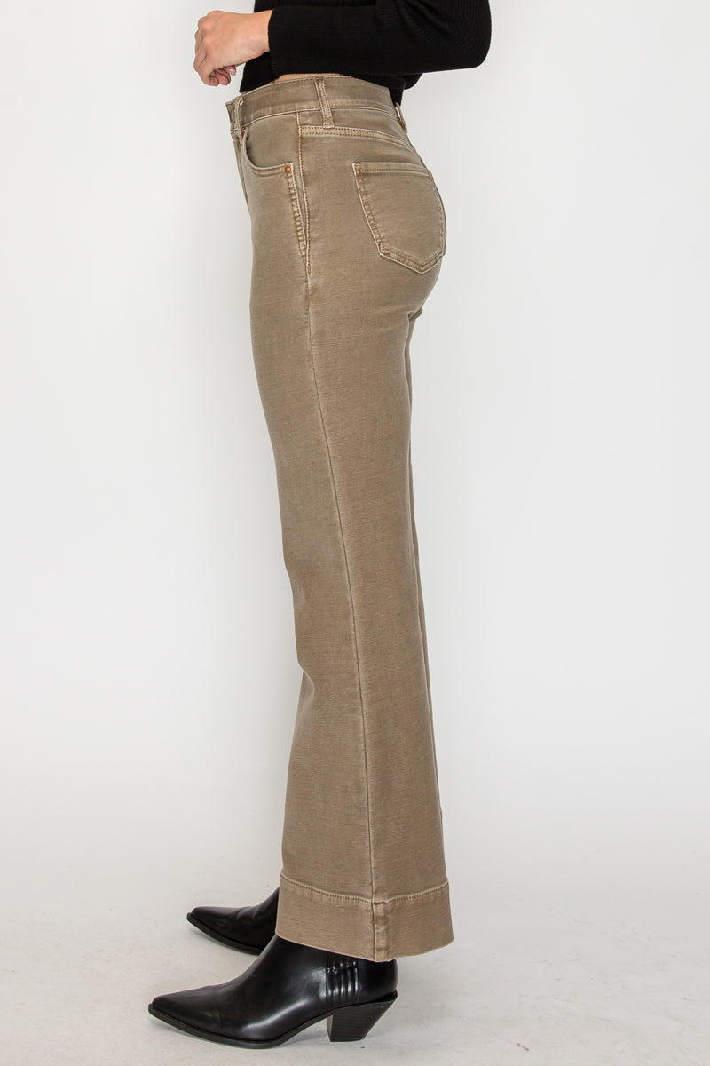 Brown Tummy Control High Rise Holly Flare Jeans