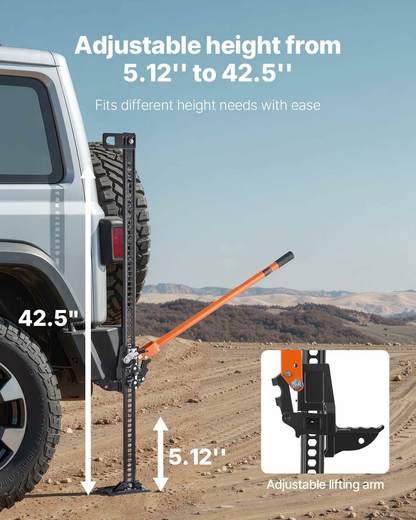 48 inch Utility High Lift, 7000 lbs Capacity Ratcheting Off Road Jeep Jack, Heavy