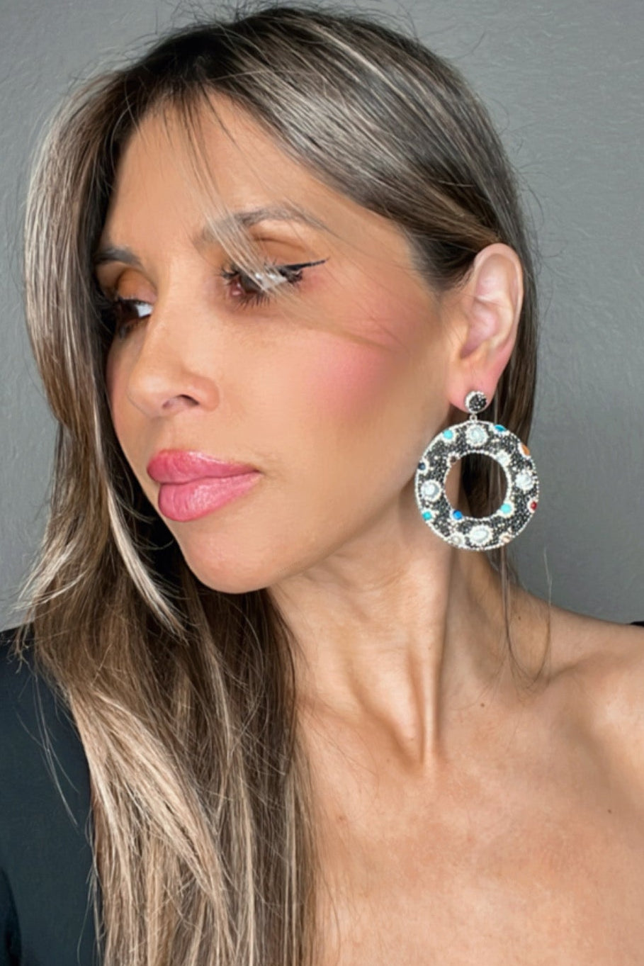 Colored Gems Crystal Gemstone Earring