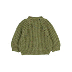 Buho Marled Green knit baby cardigan