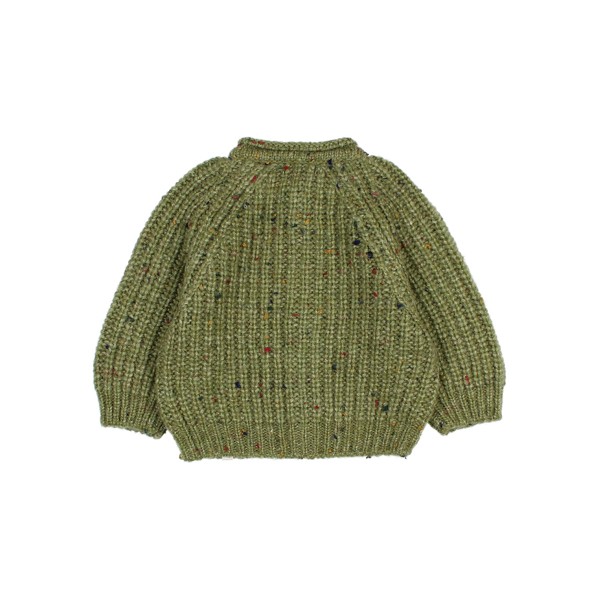 Buho Marled Green knit baby cardigan